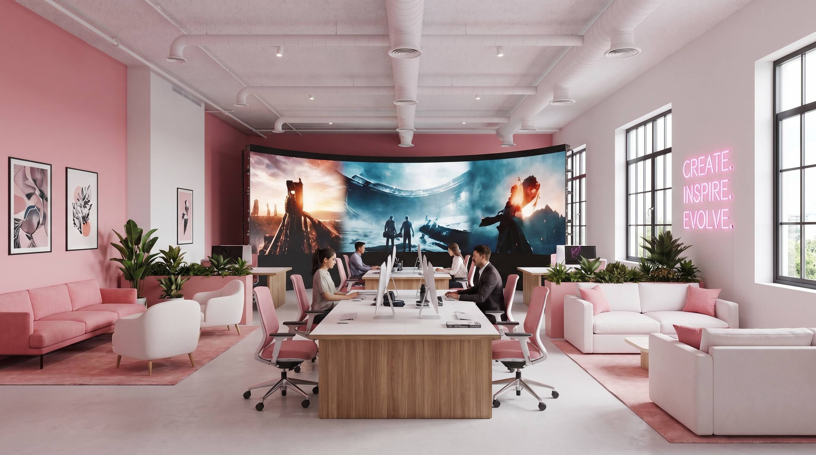 蘑菇视频影视传媒公司办公环境